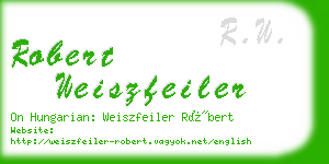 robert weiszfeiler business card